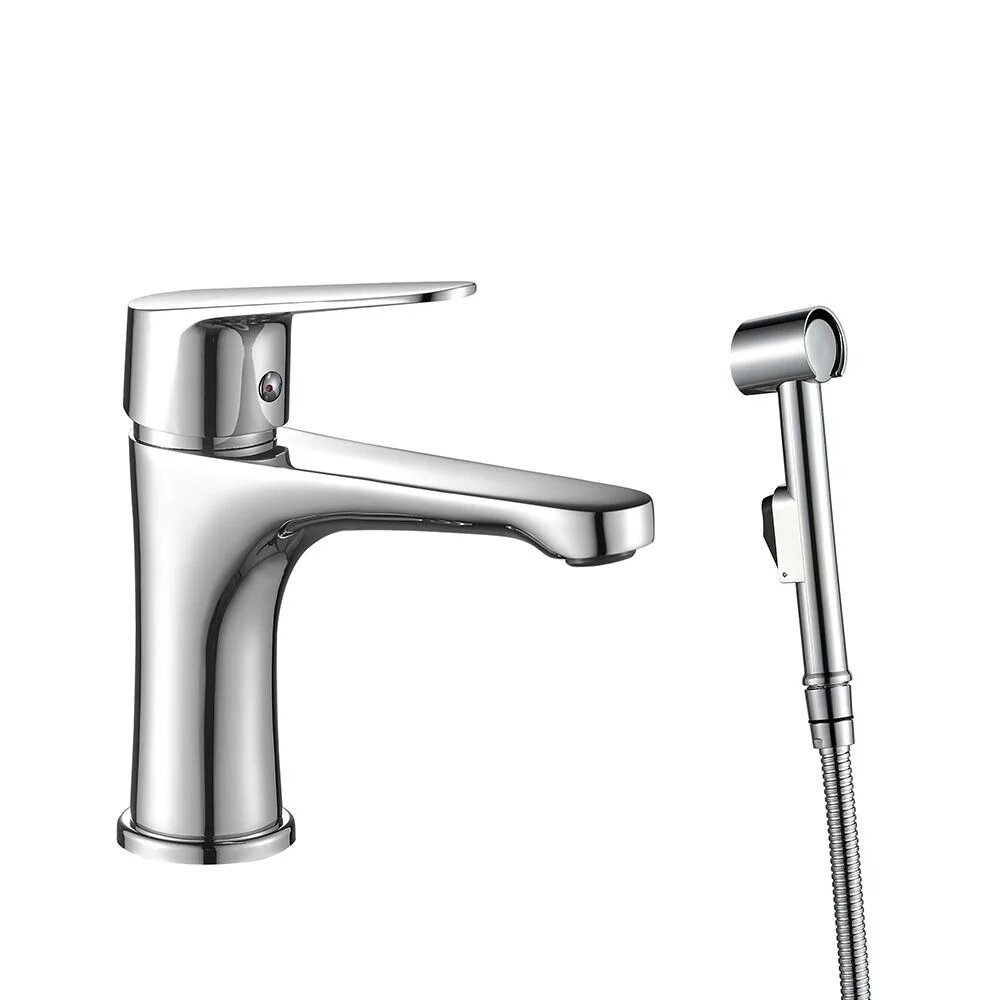 Смеситель для раковины с гигиенической лейкой WesnaArt NOVA NOV03-212 хром