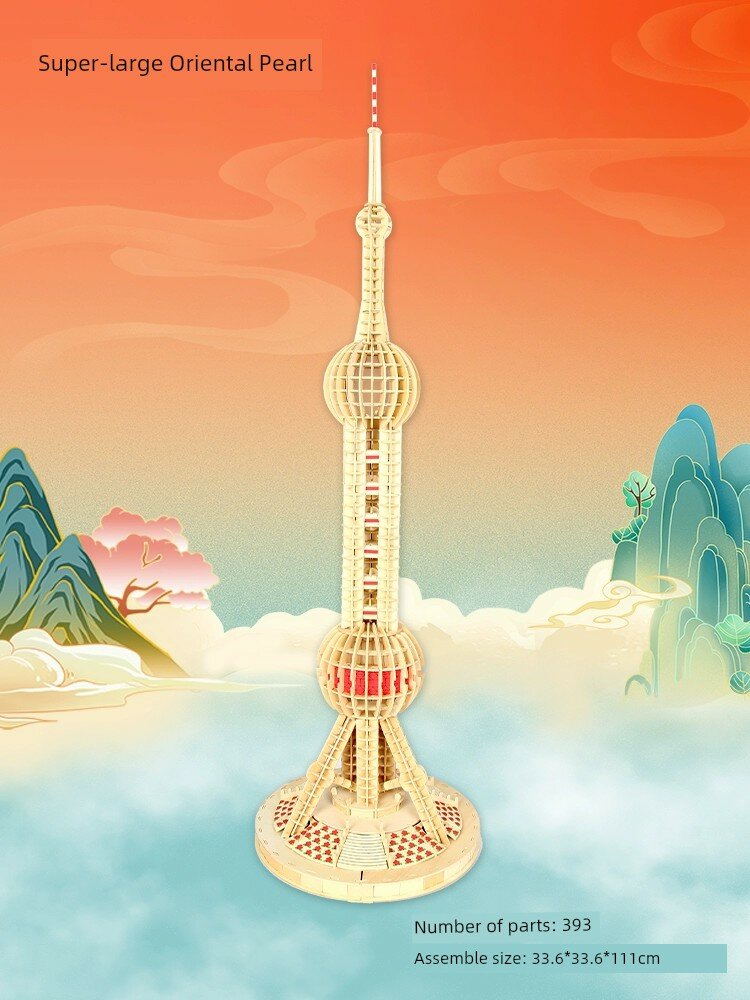 3D деревянная модель-головоломка китайской архитектуры развивающая игрушка для детей большой набор для творчества