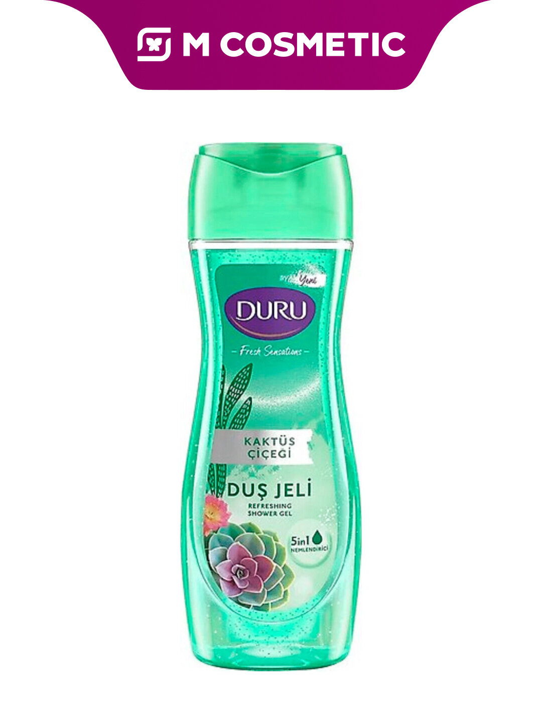 Гель для душа DURU "Fresh Sensation Cactus", для ежедневного использования, 450 мл