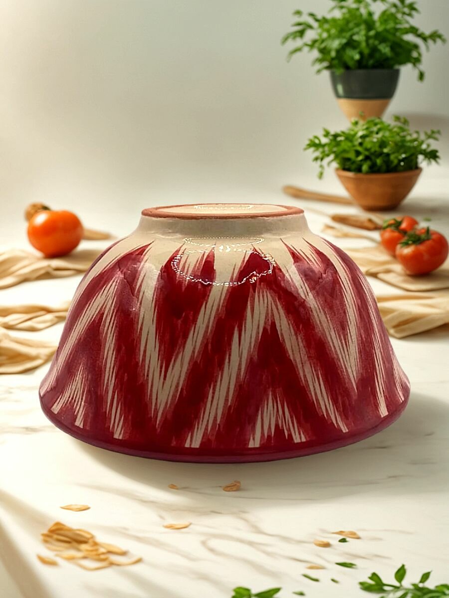 Салатник АйваШоп "Риштанская Керамика", керамика, ручная работа, глазурованное покрытие, 600мл — фото 1