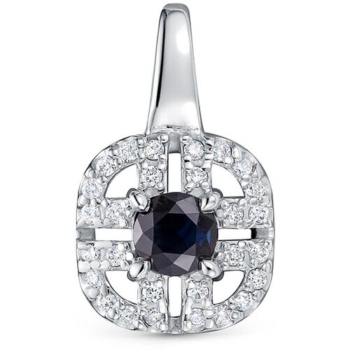 фото Подвеска vesna jewelry, белое золото, 585 проба, родирование, сапфир