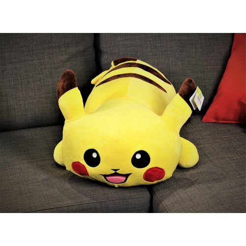 Мягкая плюшевая игрушка Пикачу лежачий 60 см / декоративная подушка для интерьера
