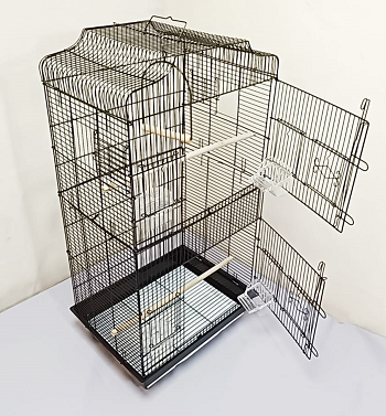 Клетка для птиц Golden cage 614, размер 47*36*92 см эмаль, цвет черный