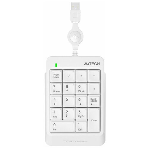 Числовой блок A4TECH Fstyler FK13 USB без русского алфавита белый fk13 usb white 168100₽