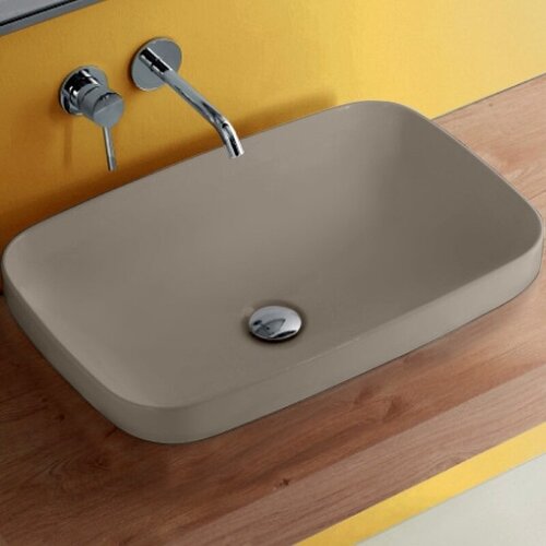 Раковина встраиваемая/накладная Kerasan Tribeca 514381 60х38 см цвет: Nocciola раковина artceram washbasins diana встраиваемая снизу 57х40 см без отв под смеситель без крепежа белый dil001 01 00