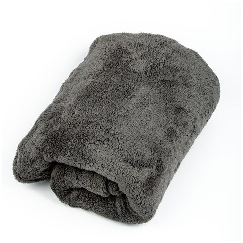 фото Плед "короткий мех", стальной, 220*240 см bozhong home textile