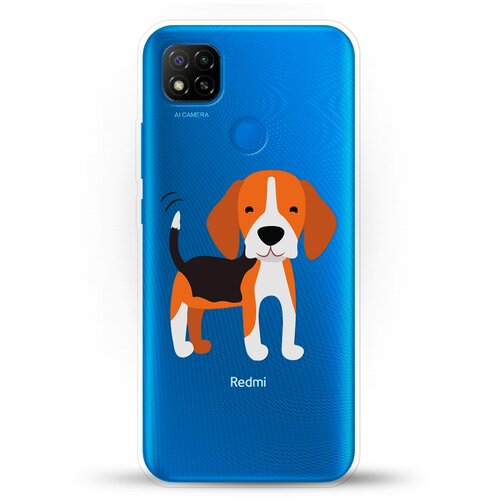 фото Силиконовый чехол довольный бигль на xiaomi redmi 9c andy & paul