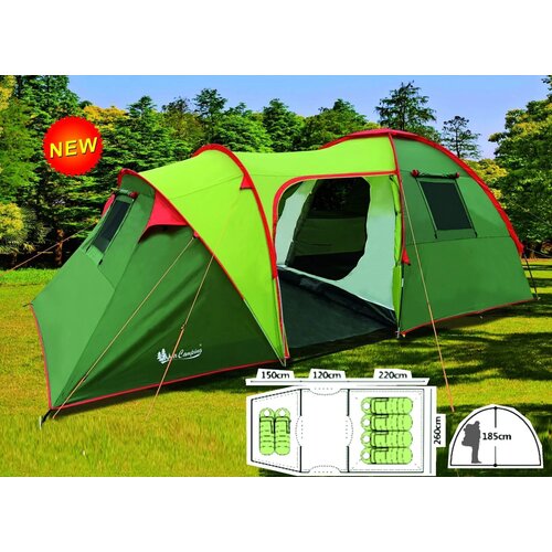 Палатка шатер 6-местная MirCamping X-ART1810L палатка 6 местная 2 слоя дуги стекловолокно вес 9 кг x art1810l зеленая