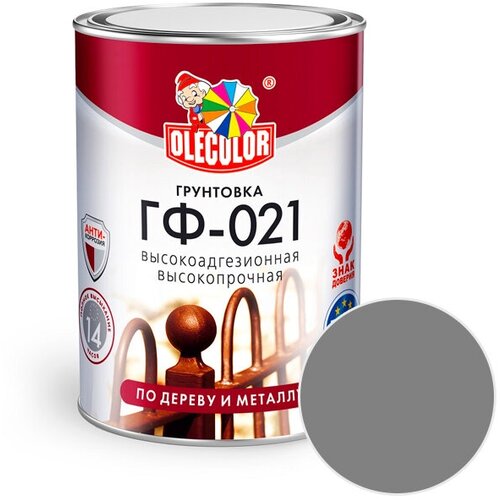 Грунт OLECOLOR ГФ-021 Серый 2,2 кг грунт proremontt гф 021 0 9кг серый