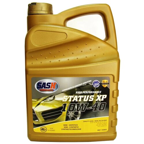 Полусинтетическое моторное масло SASH Lubricants Status XP 10W40, 4 л