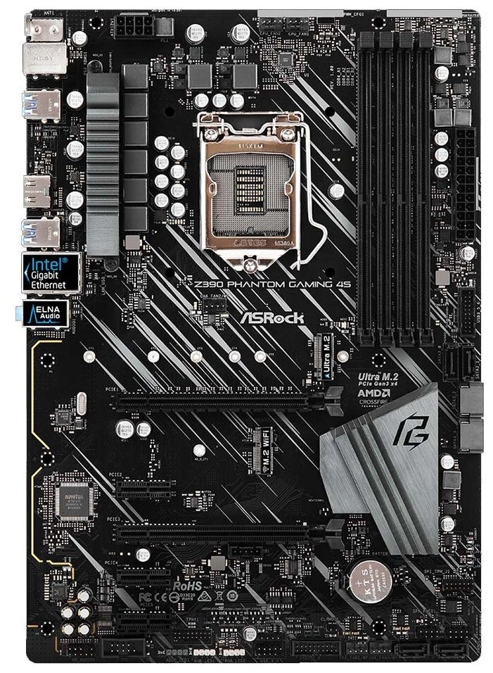 Материнская плата AsRock Z390 Phantom Gaming 4S LGA1151v2 DDR4 M.2 ATX