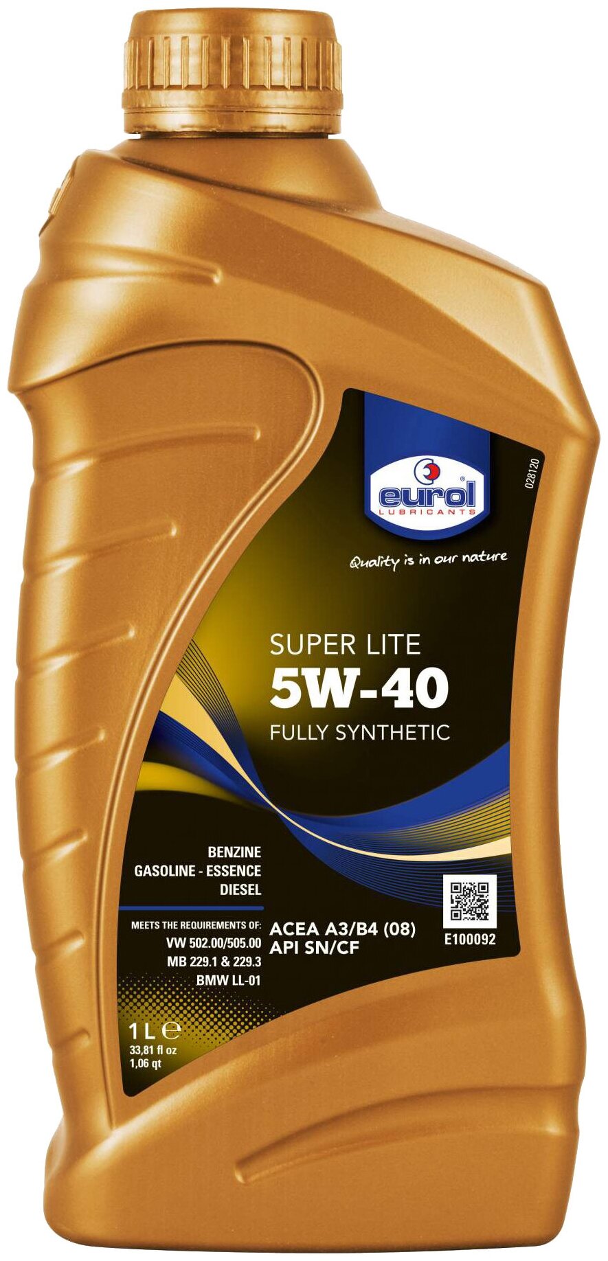 Масло EUROL Super Lite 5W-40 синт. 1л