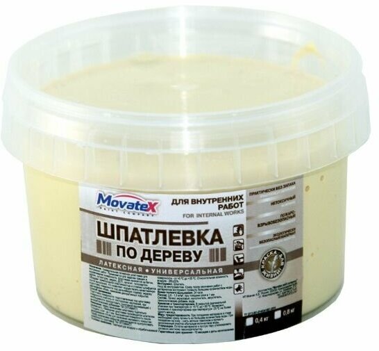 Movatex Шпаклевка по дереву сосна 0,4кг Т02355