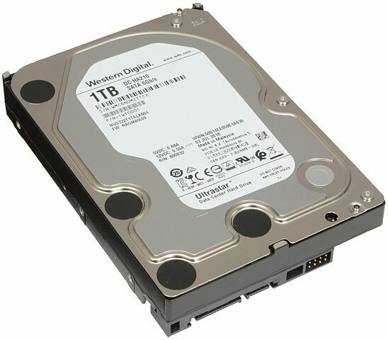 Жесткий диск WD Жесткий диск 1ТБ Western Digital Ultrastar DC HA210 HUS722T1TALA604, 7200об./мин, 128МБ (SATA III) (oem)