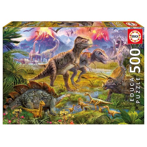пазл educa фламинго 17737 500 дет Пазл Educa Встреча динозавров (15969), 500 дет.