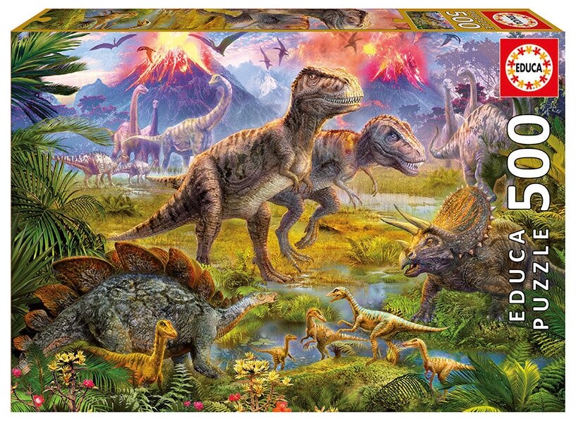Пазл-500 Встреча динозавров