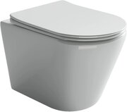 Унитаз подвесной Ceramica Nova Highlight 350х360х520 безободковый, сиденье микролифт, белый CN1804