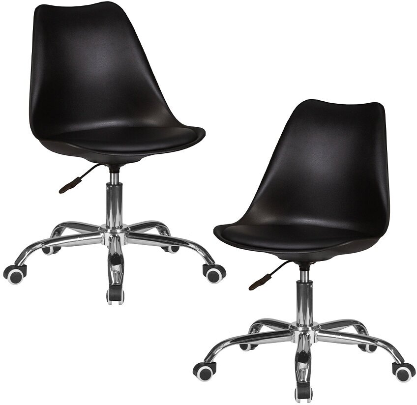 Набор 2 шт. Офисное кресло для персонала DOBRIN MICKEY, LMZL-PP635D, чёрный