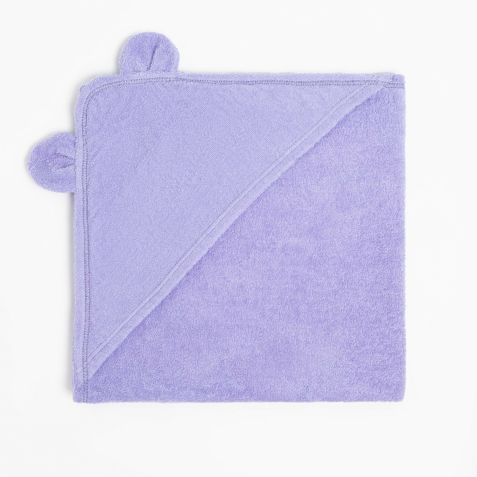 Набор для купания (полотенце-уголок 85*85±2см, полотенце 40*55см, рукавица), цвет сиреневый