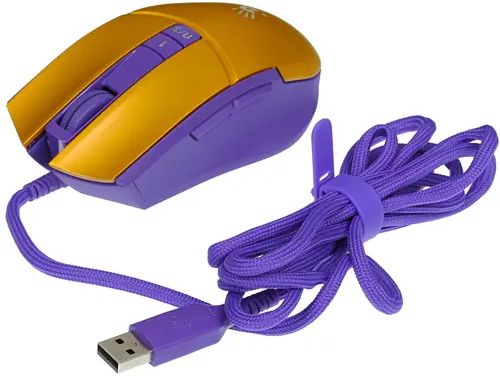 Мышь A4Tech Bloody L65 Max, желтый/фиолетовый (l65 max/royal violet) - фото №13