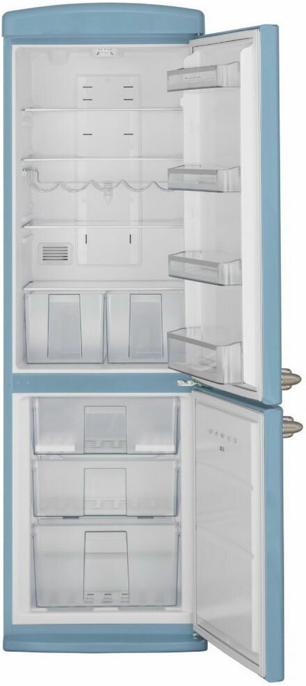 Двухкамерный холодильник Schaub Lorenz SLUS 335 U2 небесно-голубой - фотография № 13