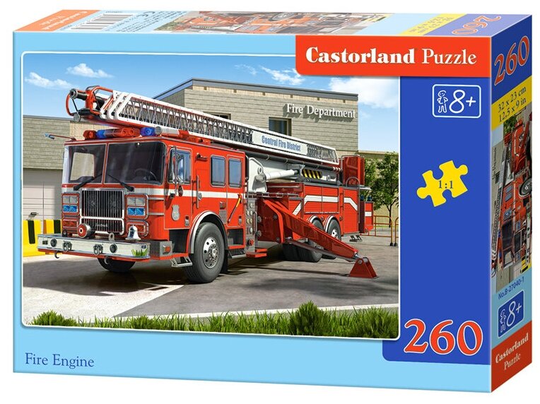 Пазл CastorLand Пожарная машина 260 деталей В-26760 В2-26760 8+