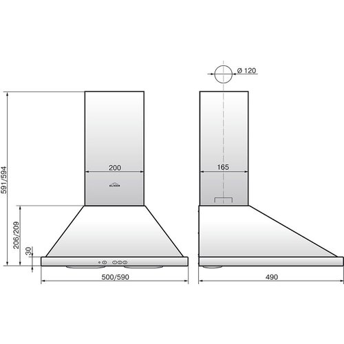 Вытяжка каминная Elikor Оптима 60П-400-П3Л белый управление кнопочное 1 мотор 988500₽