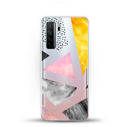 фото Силиконовый чехол мраморные треугольники на honor 30s andy & paul