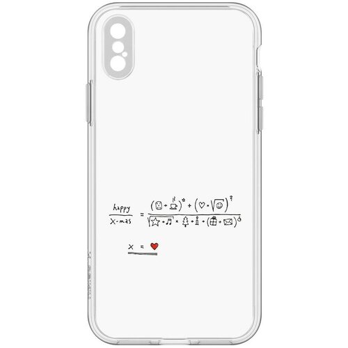 Чехол-накладка Krutoff Clear Case Праздничная формула для iPhone XS чехол накладка krutoff clear case праздничная формула для iphone 13