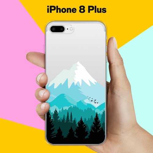 Силиконовый чехол Снежные горы на Apple iPhone 8 Plus