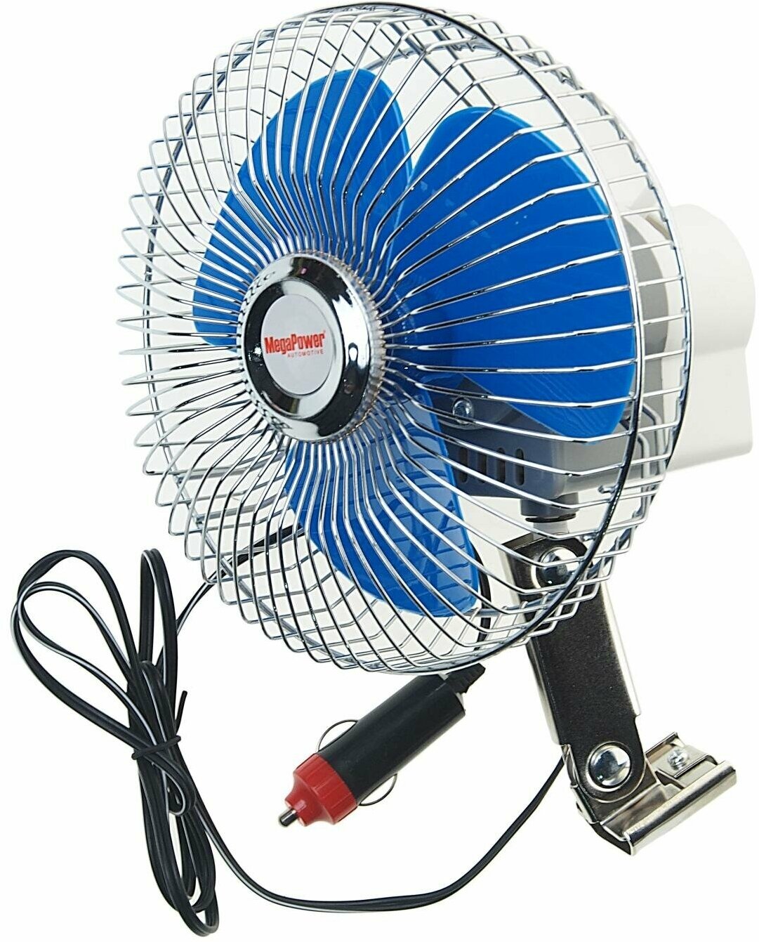 Вентилятор 16см с решеткой металл 12V MEGAPOWER
