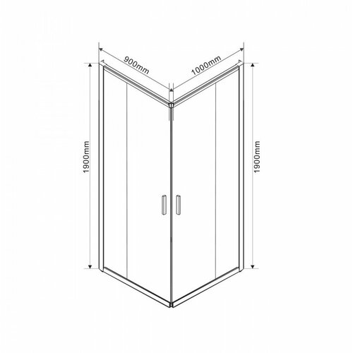 Душевой уголок Vincea Garda VSS-1G9010CH 100х90 см стекло шиншилла без поддона