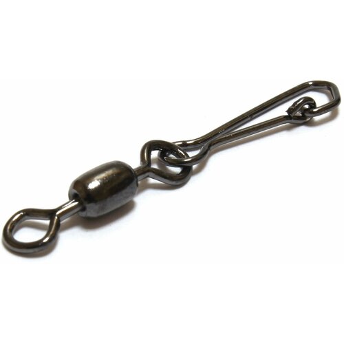 Вертлюг для рыбалки OWNER HOOKED SNAP SWIVEL с карабином №14 (уп.9шт) застежка balzer hooked snap s 10кг 5шт