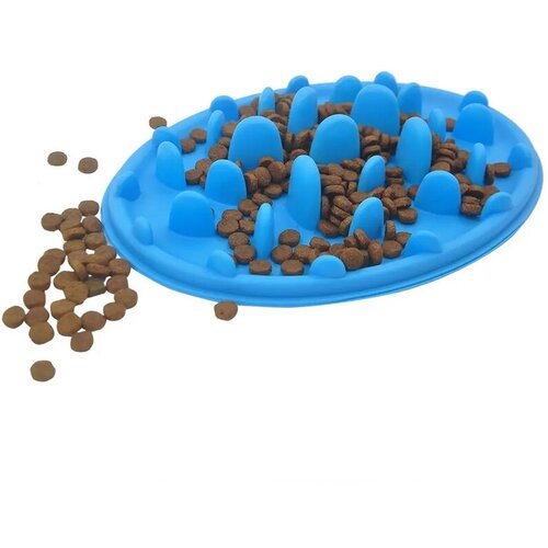 Интерактивная игрушка-кормушка для животных кошек и собак Dog & Cat Interactive Feeder, голубой