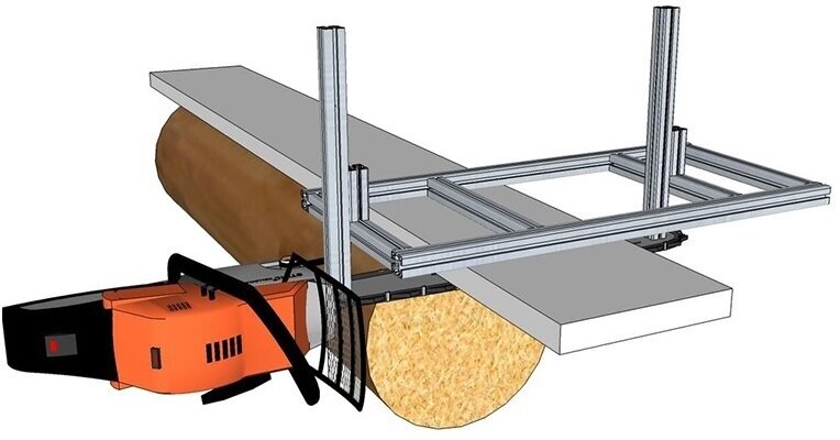 Насадка мини пилорама на бензопилу. Насадка для продольного роспуска бревна на доски и брусья.
