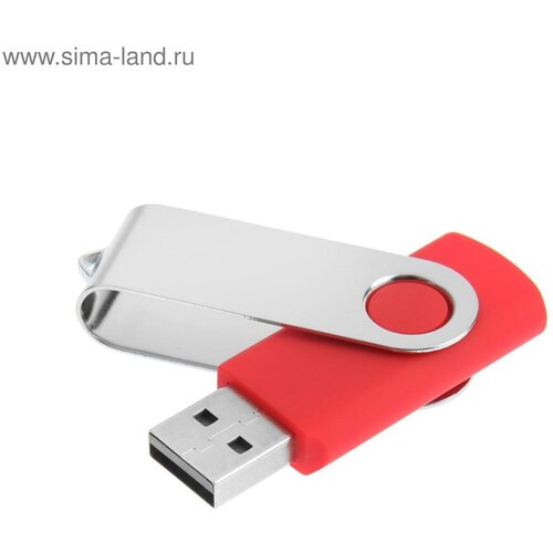 Флешка L 104 R, 16 ГБ, USB2.0, чт до 25 Мб/с, зап до 15 Мб/с, красная