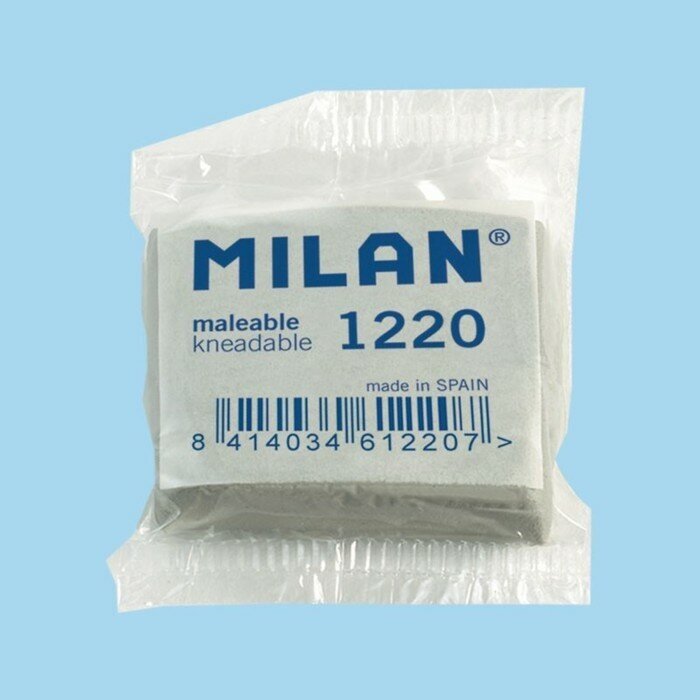 Ластик-клячка Milan 1220, 37 х 28 х 10 мм, синтетика, для графита, пастели, угля