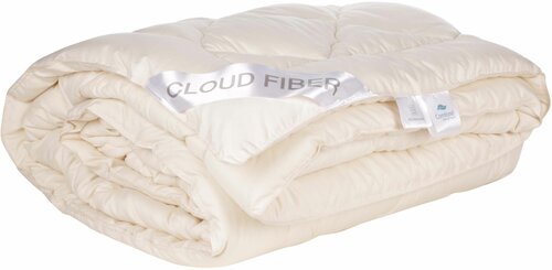Одеяло, 200х220 см, микрофибра/дакрон, молочное, Cloud fiber