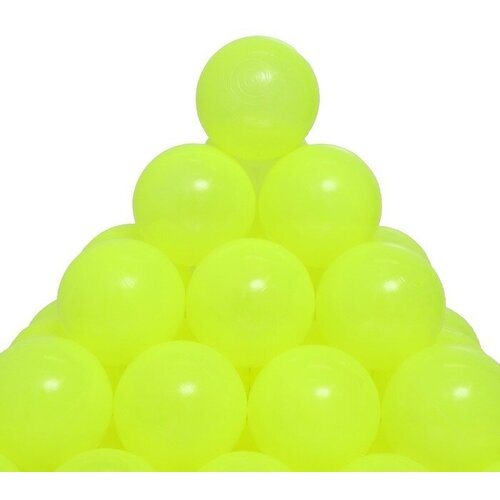Соломон Набор шаров для бассейна 500 штук, цвет жёлтый, флуоресцентные, диаметр шара — 7,5 см