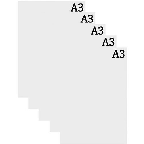 Набор ватманов чертёжных А3, 160 г/м², 5 листов