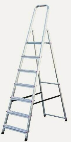 Изображение товара Алюминиевая лестница-стремянка KRAUSE CORDA, 7 ступеней, высота 2,3 м, партномер 000743