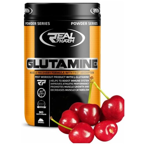 Real Pharm, Glutamine, 500г (Вишня) real pharm glutamine 500г апельсин