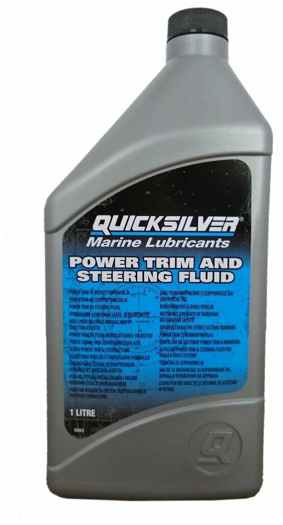 Гидравлическая жидкость Quicksilver Power Trim and Steering Fluid 0,946л (92-858075QB1)