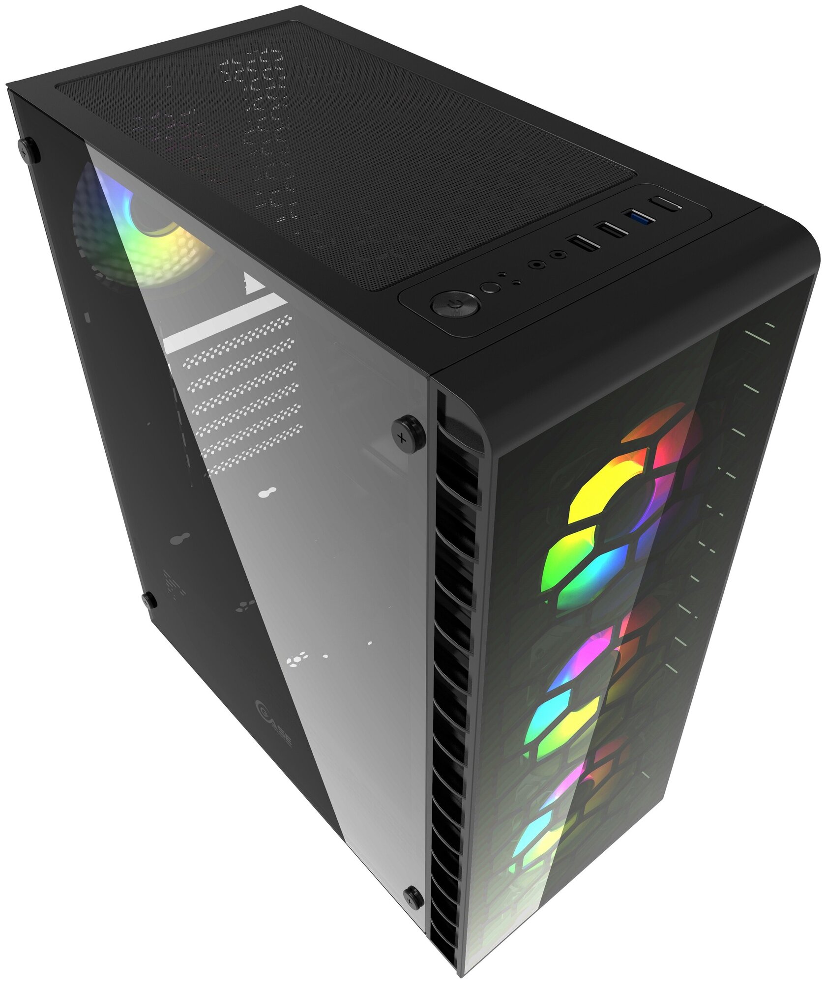 Корпус ATX Powercase CMIG4C-A4 черный, без БП, с окном, USB 3.0, 2*USB 2.0, audio - фото №4