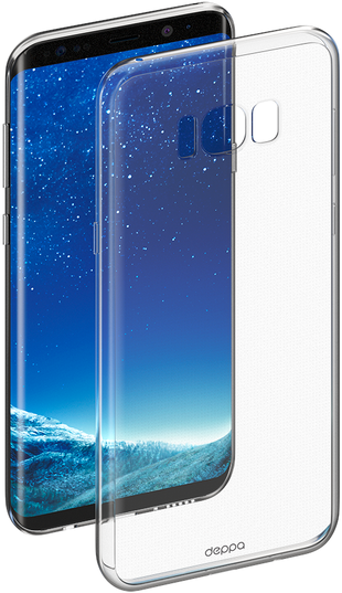 Чехол-крышка Deppa для Samsung Galaxy S8 Plus, силикон, прозрачный - фото №1