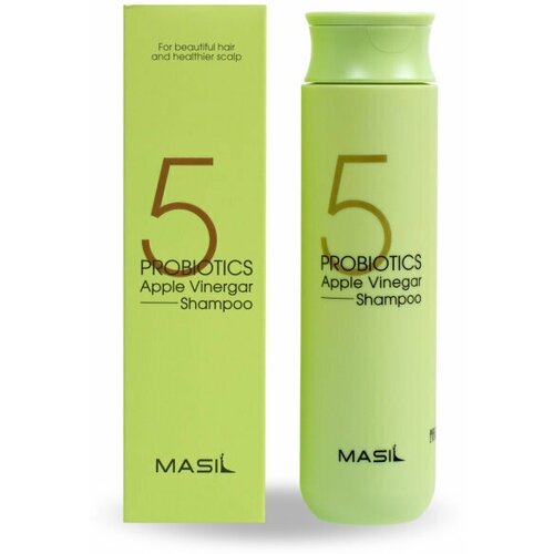 Masil / Бессульфатный шампунь с пробиотиками и яблочным уксусом Masil 5 Probiotics Apple Vinegar Shampoo , 300ml