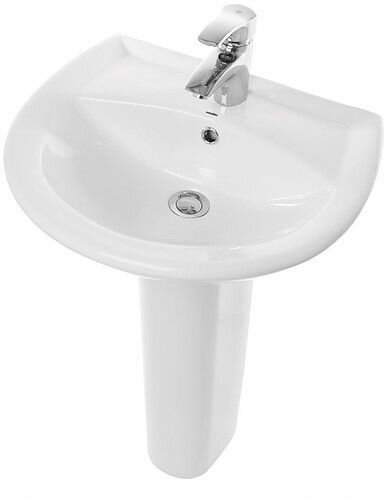 Раковина для ванной Sanita Аттика 55 с хромированным обрамлением (ATC55SAWB01/ WB. PD/Attica/55-C/WHT. G/S1)