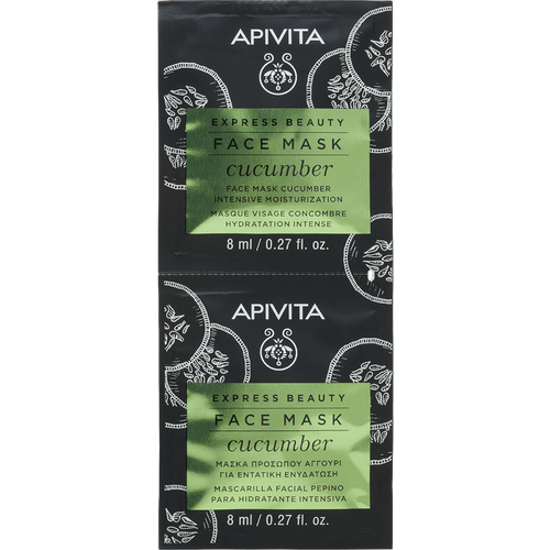 Apivita Express Beauty Маска для лица Cucumber Огурец саше 8 мл 2 шт