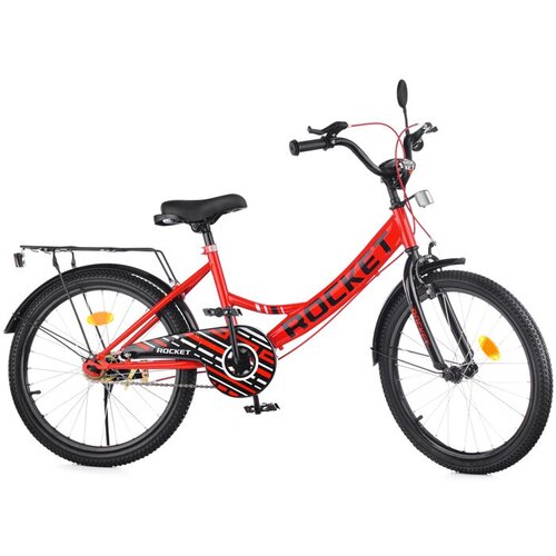 Велосипед детский 2-х колесный 20 для детей ростом 120-140 см 6-9 лет ROCKET цвет красный 870800₽