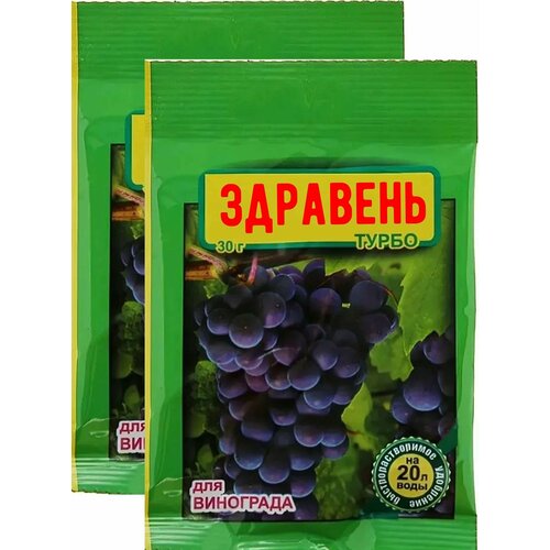 60г Удобрение Здравень Турбо для Винограда, 30г х2шт Ваше Хозяйство 60г здравень турбо для комнатных растений и цветов 30г х2шт комплексное удобрение ваше хозяйство вх